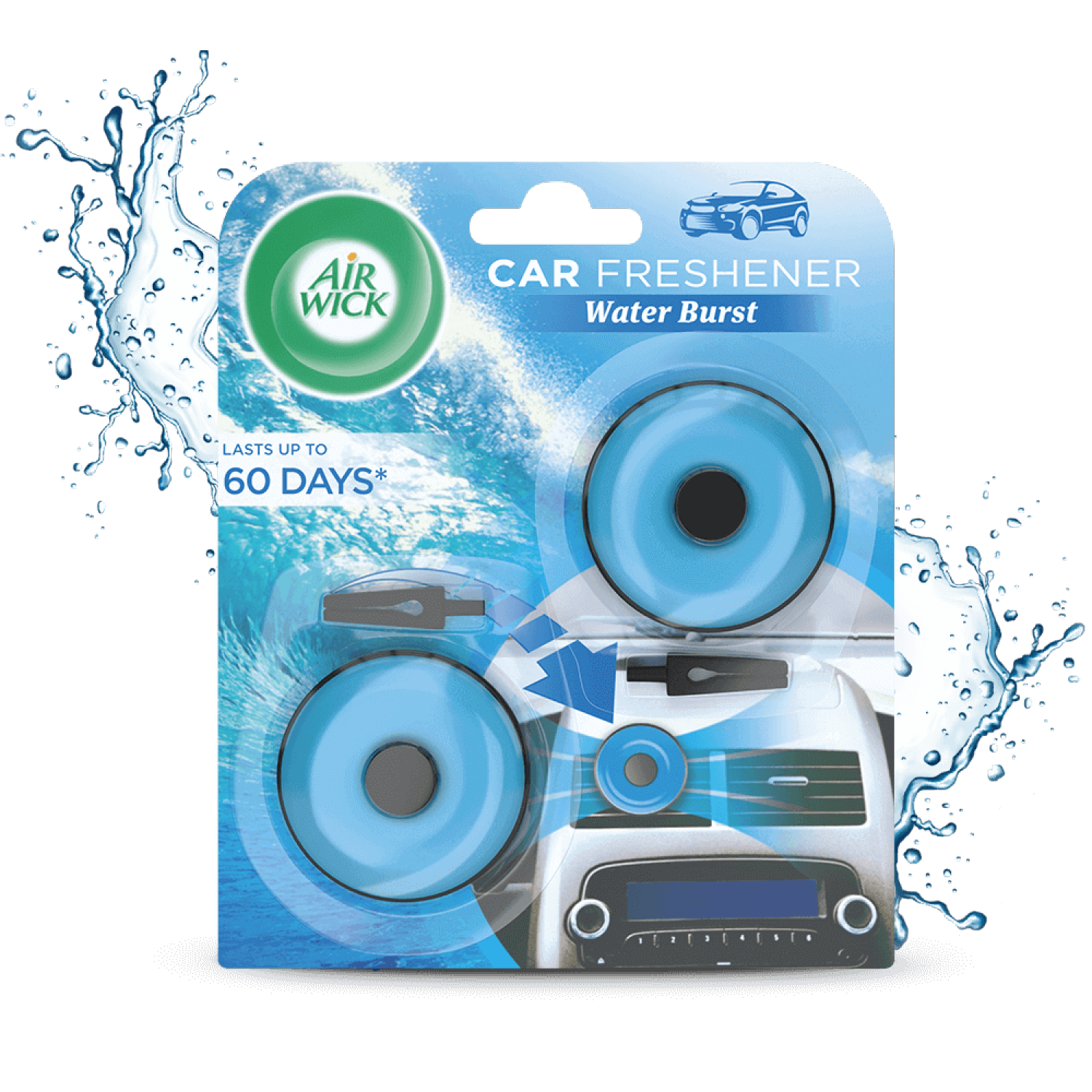 Air Wick Car Freshener Water Burts Clip Air Wick UK