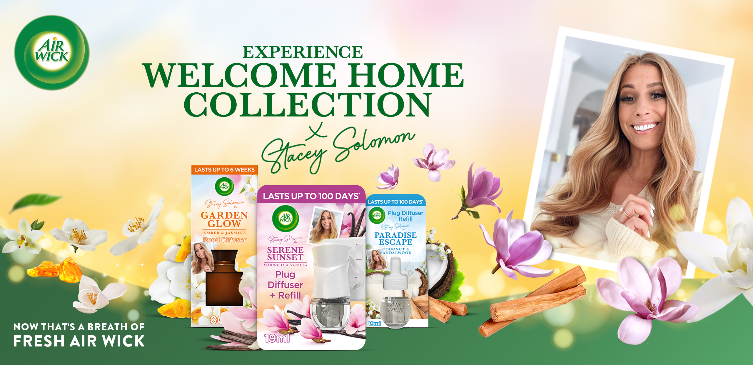 Air Wick x Stacey Solomon ‘Welcome Home’ Fragrance Collection